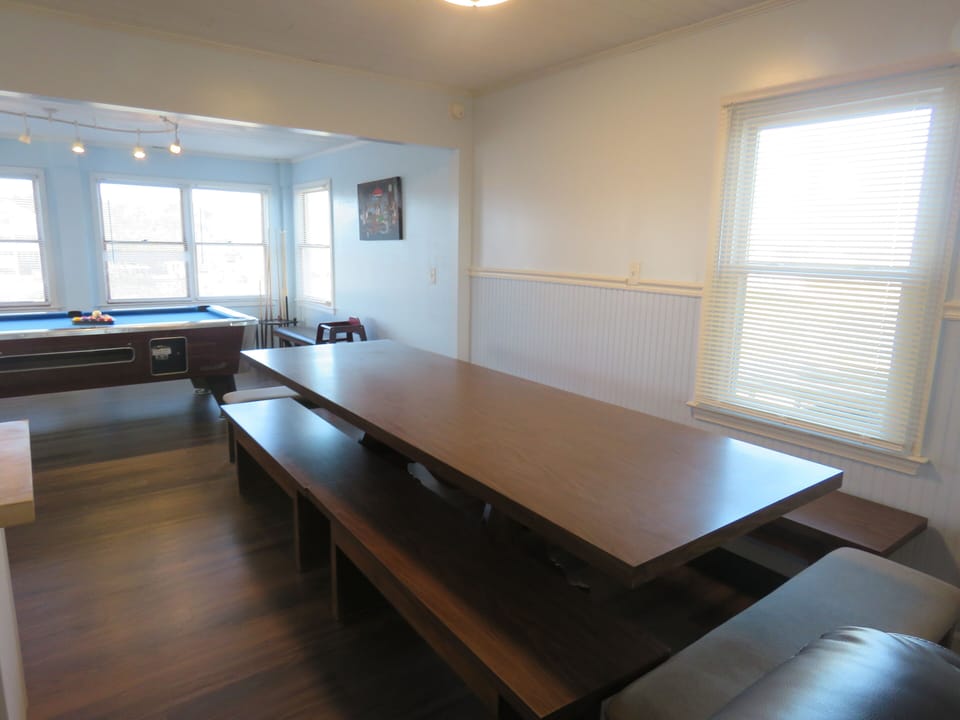 Large handcrafted table that sits 20 people 