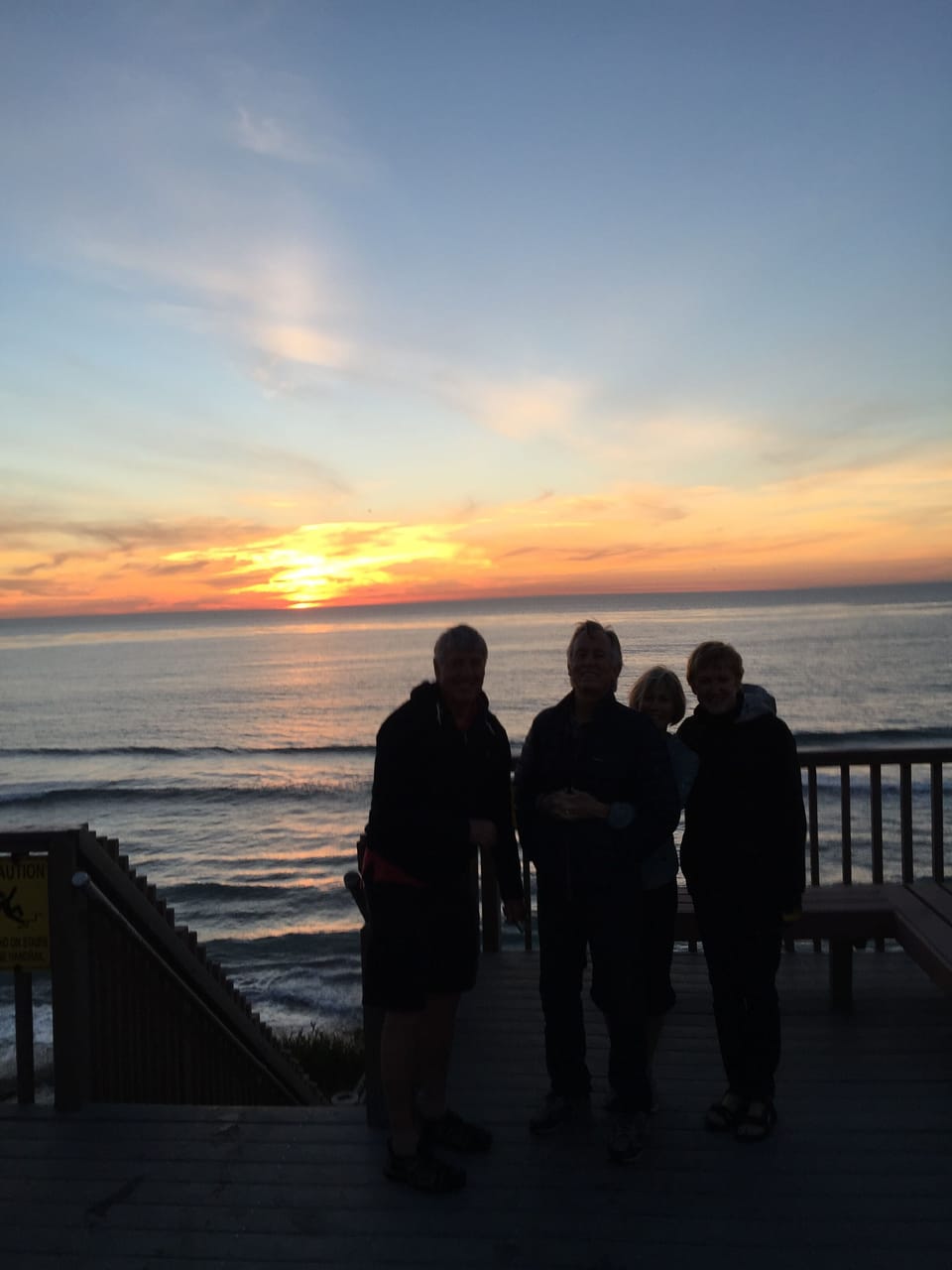 Watching another great sunset from the steps