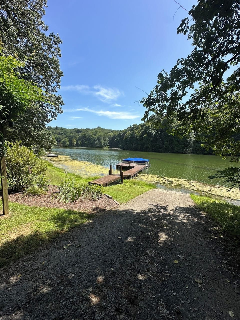 View of the lake from the boat ramp