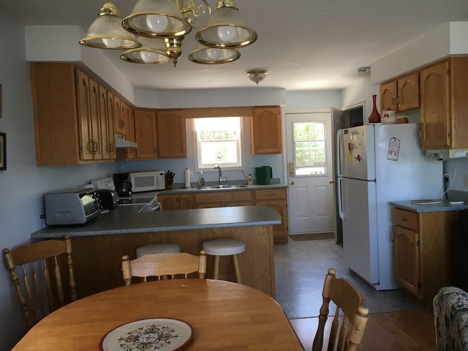 Bright, well equipped big kitchen. Plus a BBQ outside!