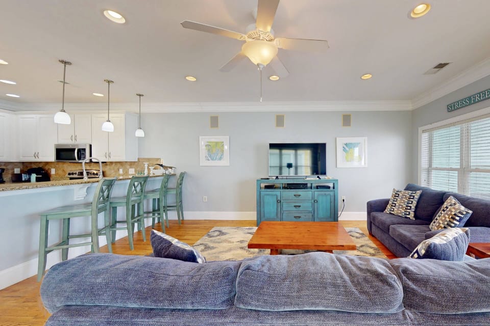 Plenty of space for your large group in the open floor plan