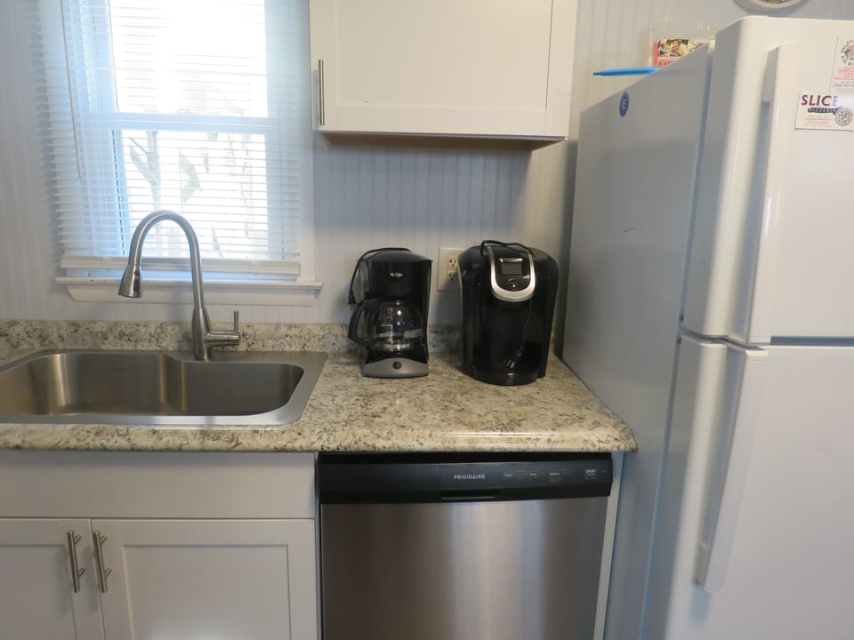 Kitchen has 2 coffee makers:
Mr. Coffee 
Keurig 
