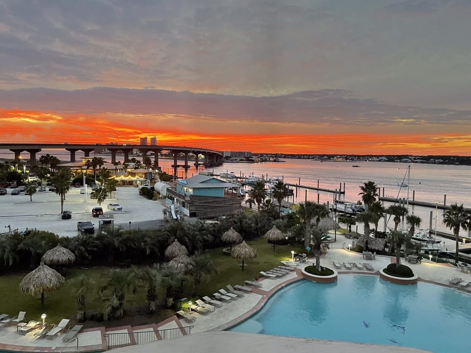 Sunset are amazing from our balcony!