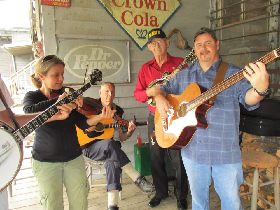 Enjoy a touch of local music at the Mast General Store Blue Grass Jam Session.