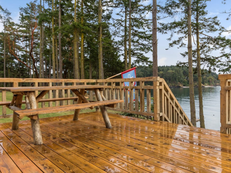 Enjoy relaxing and meals on the deck.