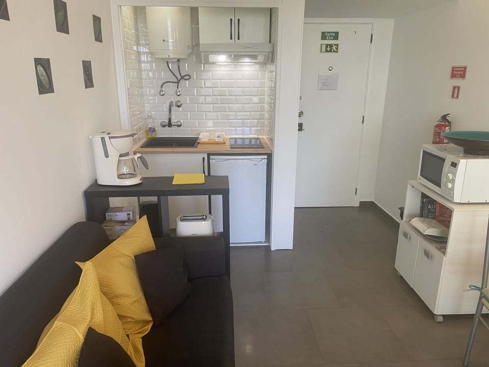 Living room with open kitchen