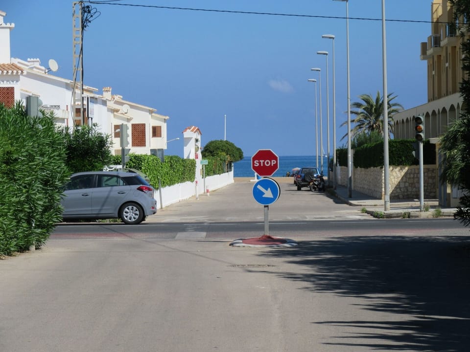 Street to the beach, just 150 meters away. Don't stop before ;-)