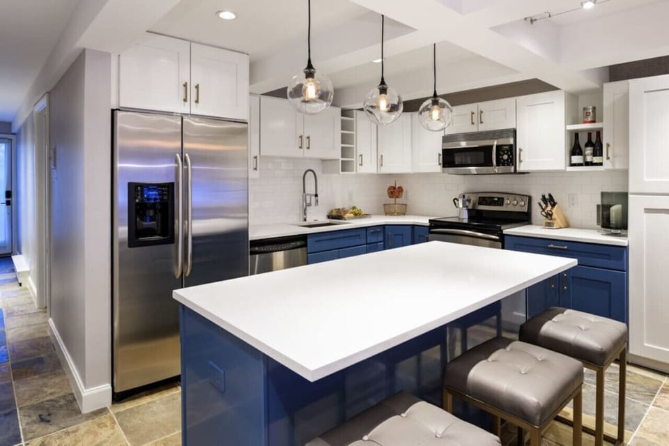 Kitchen with Island Seating for 3