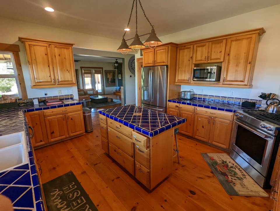 Stainless Steel Appliances in our Country-Style Kitchen