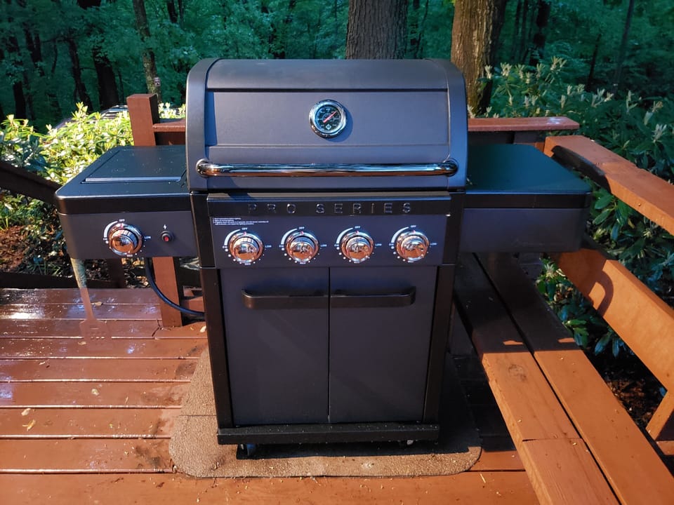 4-burner propane grill (propane included)