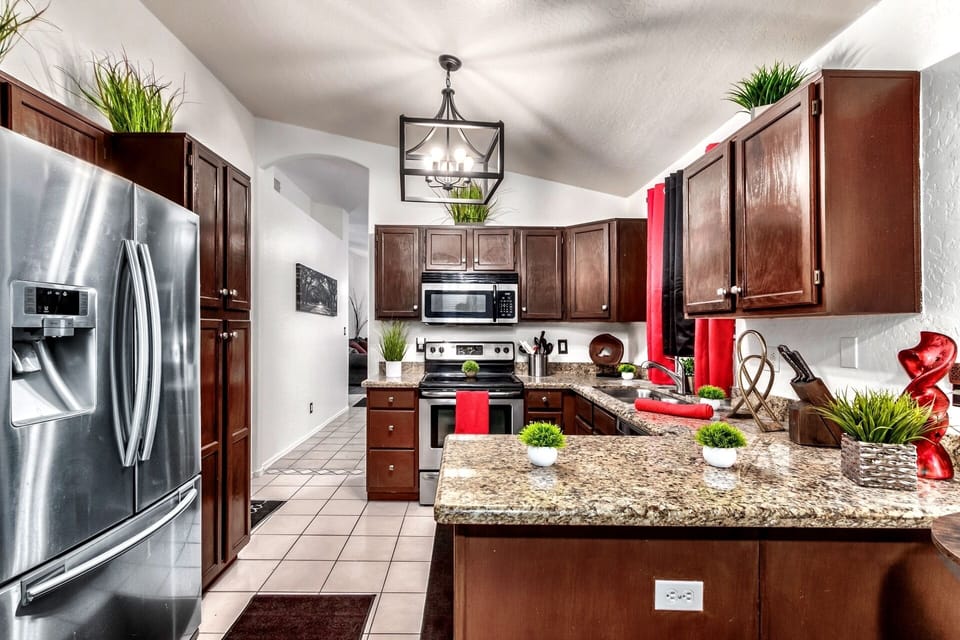 Kitchen with a eat in breakfast nook area 
