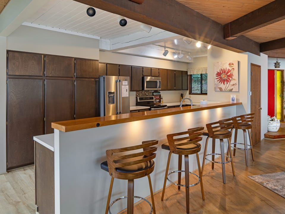 Enjoy the comfort of the new bar stools.