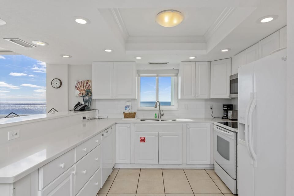 Kitchen with granite countertops