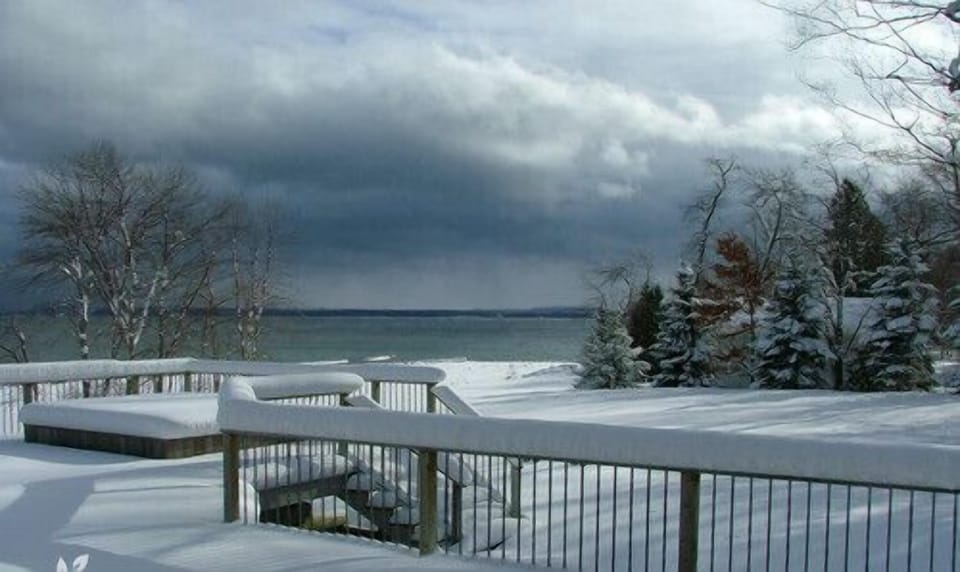 Winter overlooking Greystone property from owner's home next door