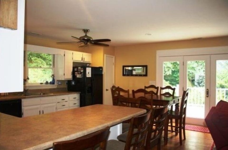 Kitchen / dining area - opens to deck through French doors