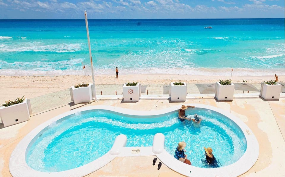 Resort Hot Tub overlooks the Beach, located on the Pool Deck