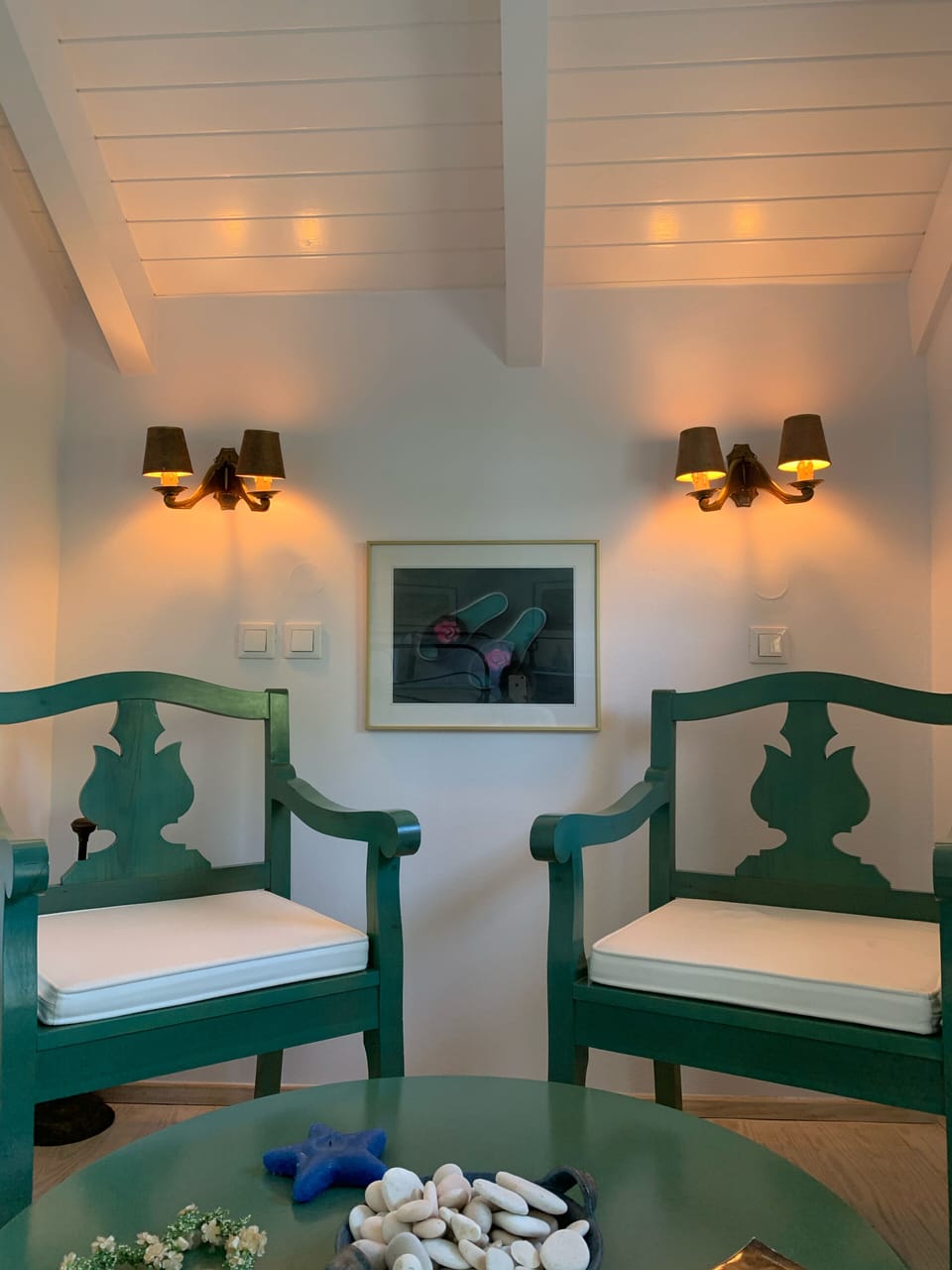 The sitting area into the master bedroom