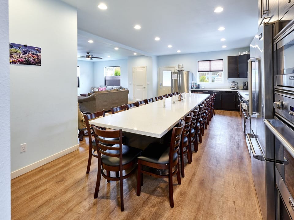 huge table with sitting up to 24 guests