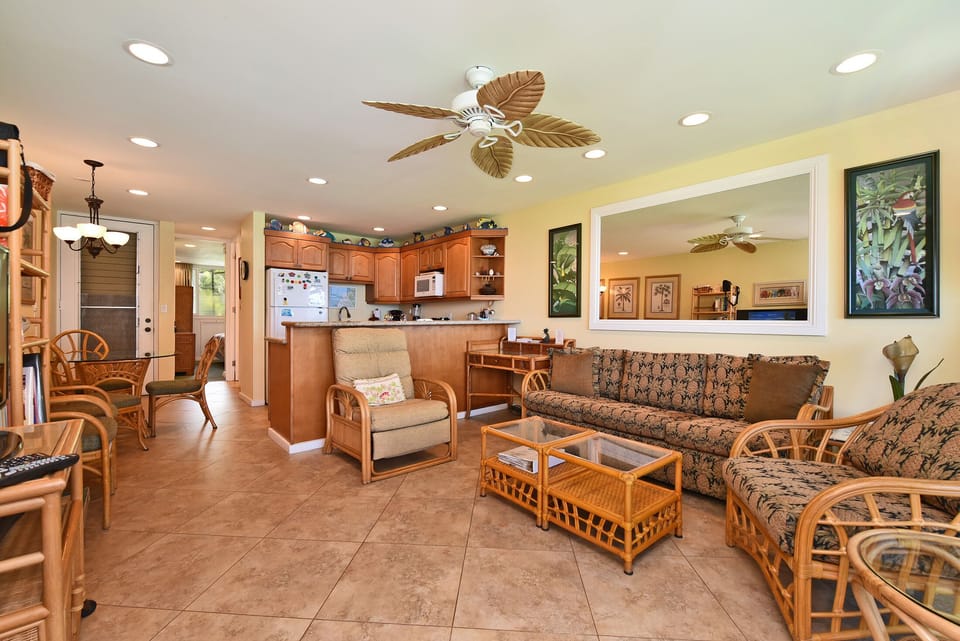 A relaxing recliner & a computer desk - The #114 Wi-Fi Internet is password-protected
