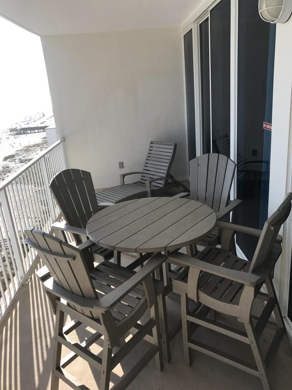 Balcony with Poly-wood furnishings