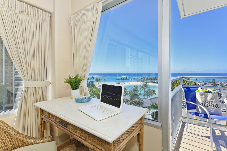 No better view if you have to work!