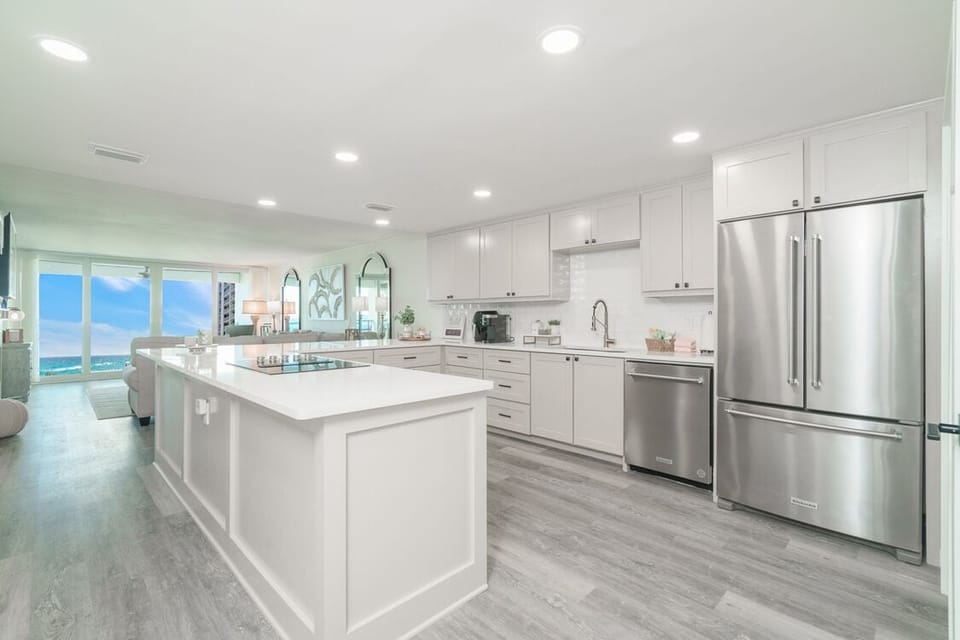 Large Kitchen with Stainless Appliances