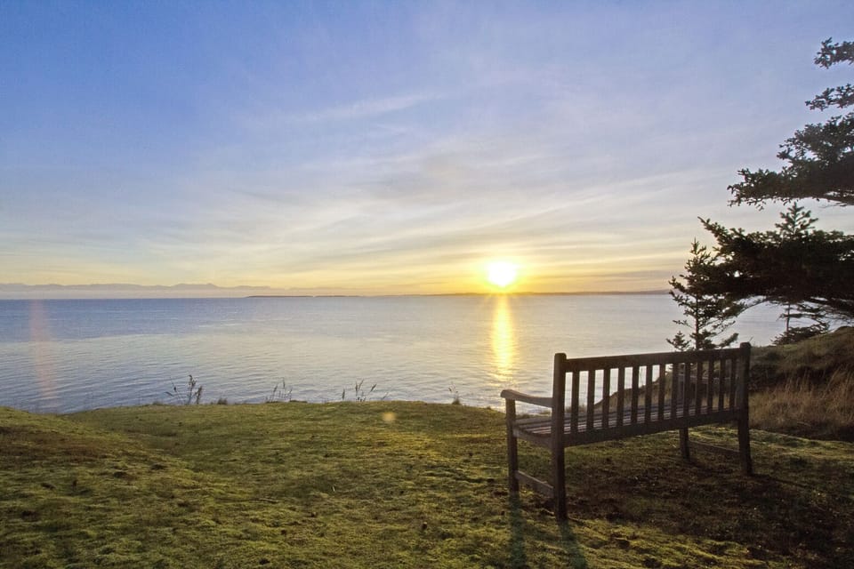 Guests can look for whales swimming through Haro Strait from this perch