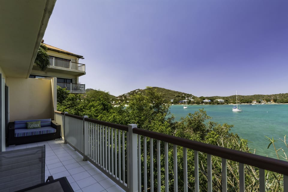 Private balcony for relaxing and enjoying the island views.