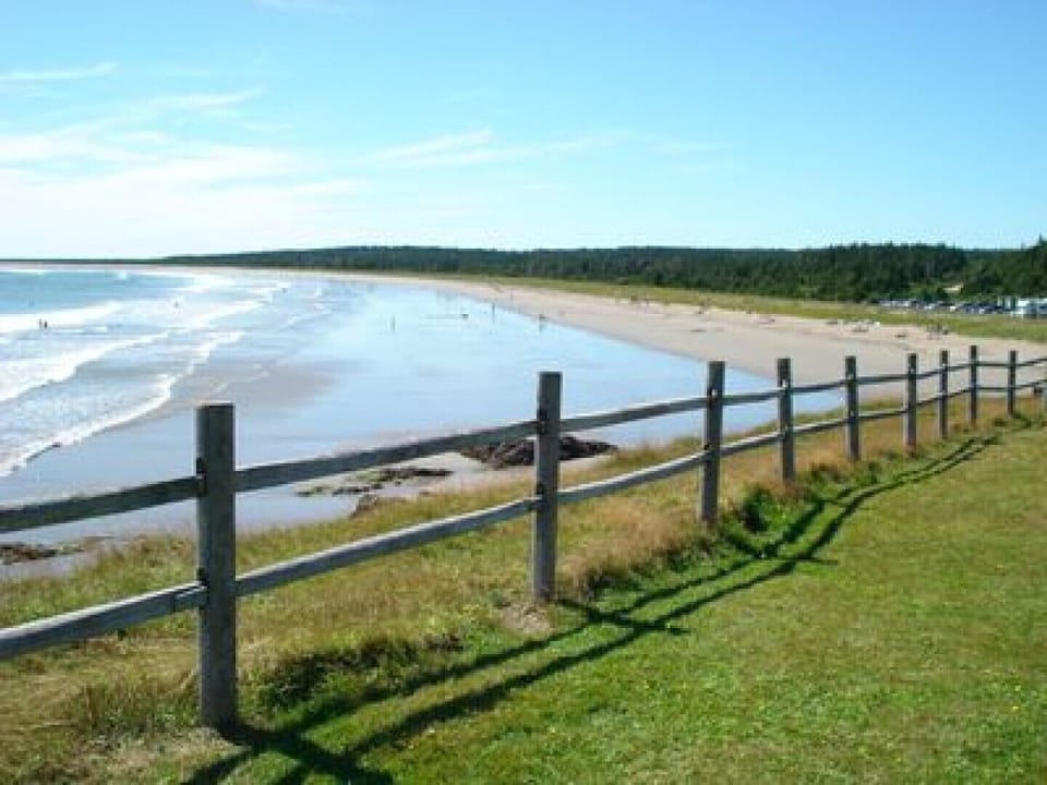 View of Pt. Michaud Beach from Picnic Area