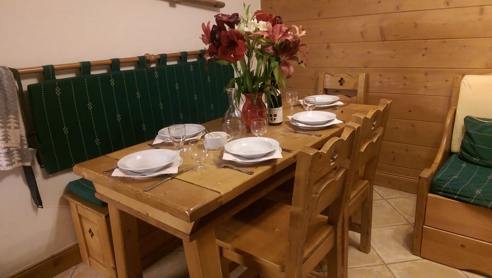The dining area