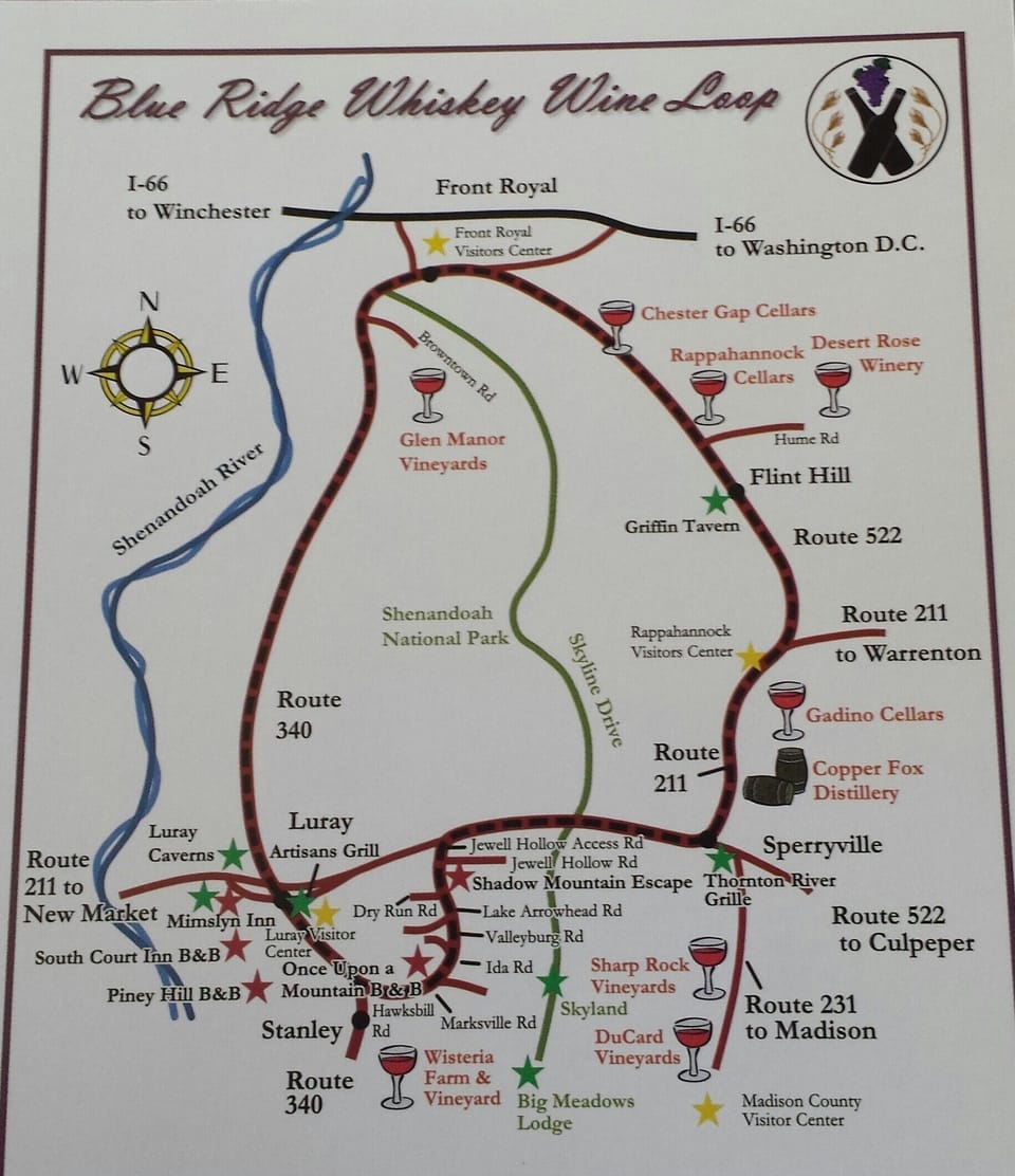check out the Blue Ridge Whiskey Wine Loop while here