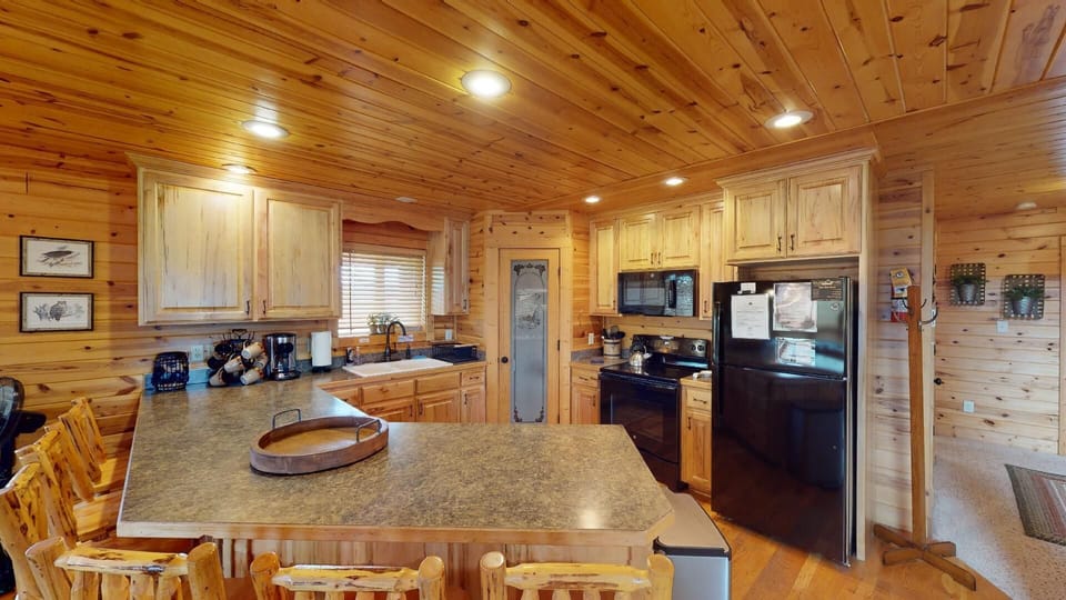 The kitchen is located on the main floor and offers space, modern amenities, and essential for cooking.