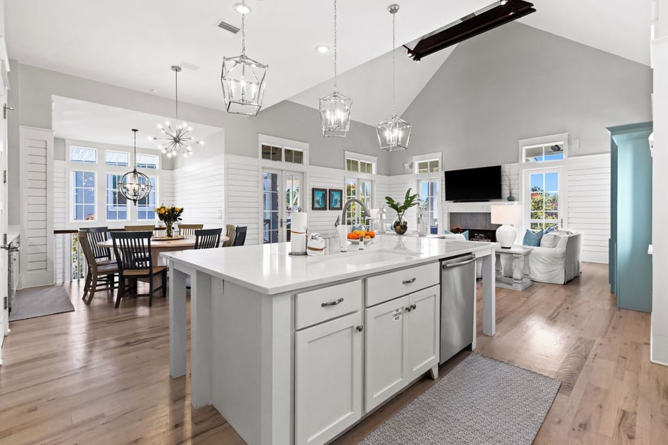 View of main living area from the kitchen