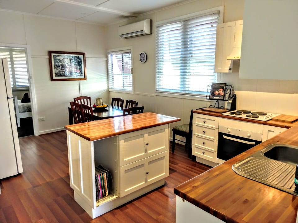 kitchen and dining area