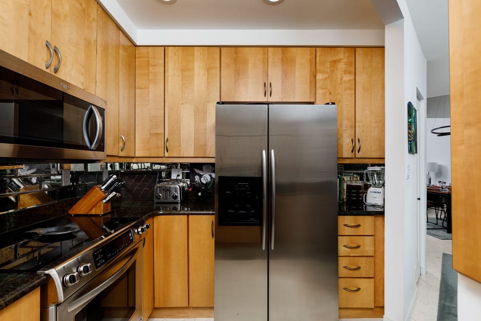 Fully equipped kitchen inside this 2 BR condo. - Fully equipped kitchen inside this 2 BR condo.