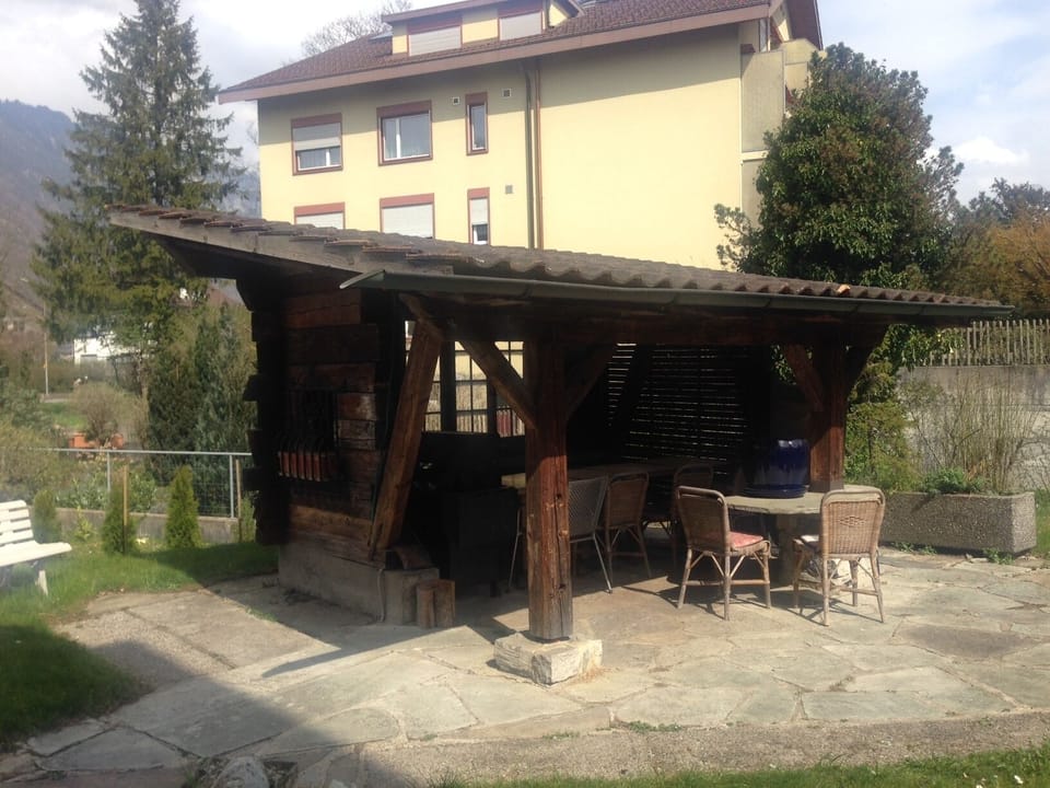 Shared BBQ area in garden