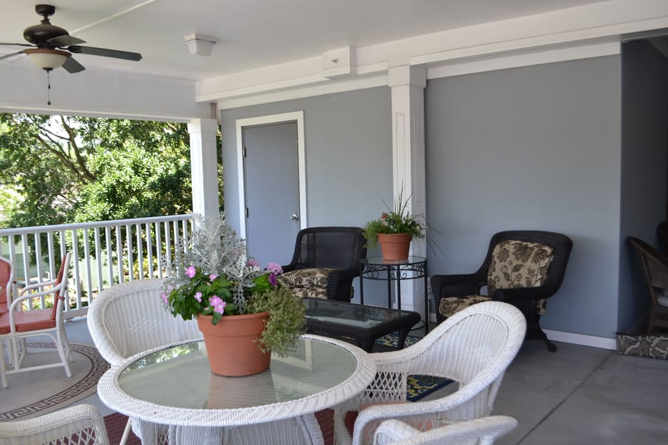 Relaxing covered porch