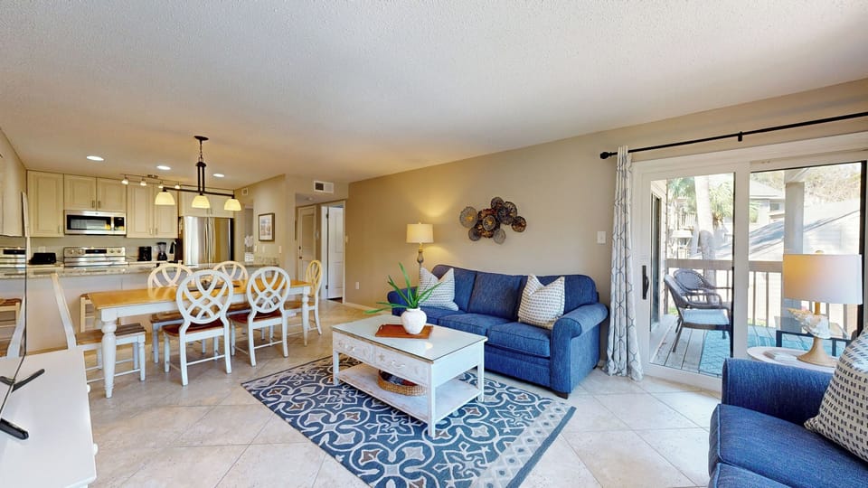 Living Room with Coastal Furnishings