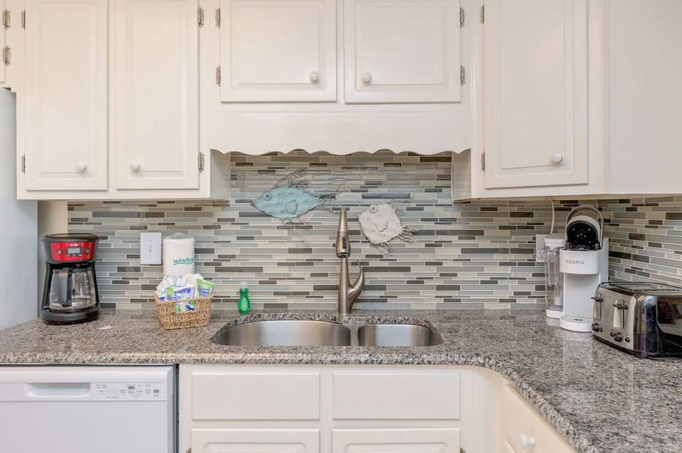 Kitchen with granite countertops
