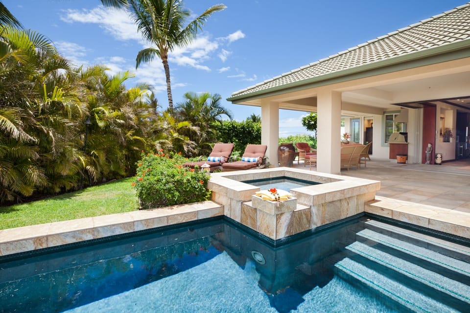 Our private spa and pool