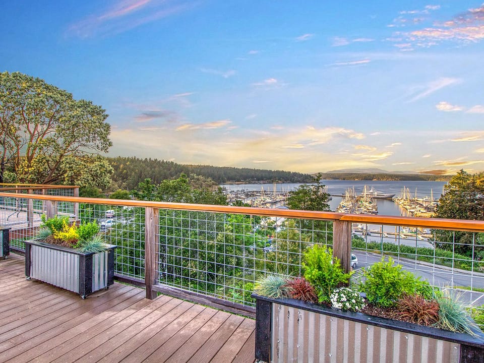View of Friday Harbor from shared deck