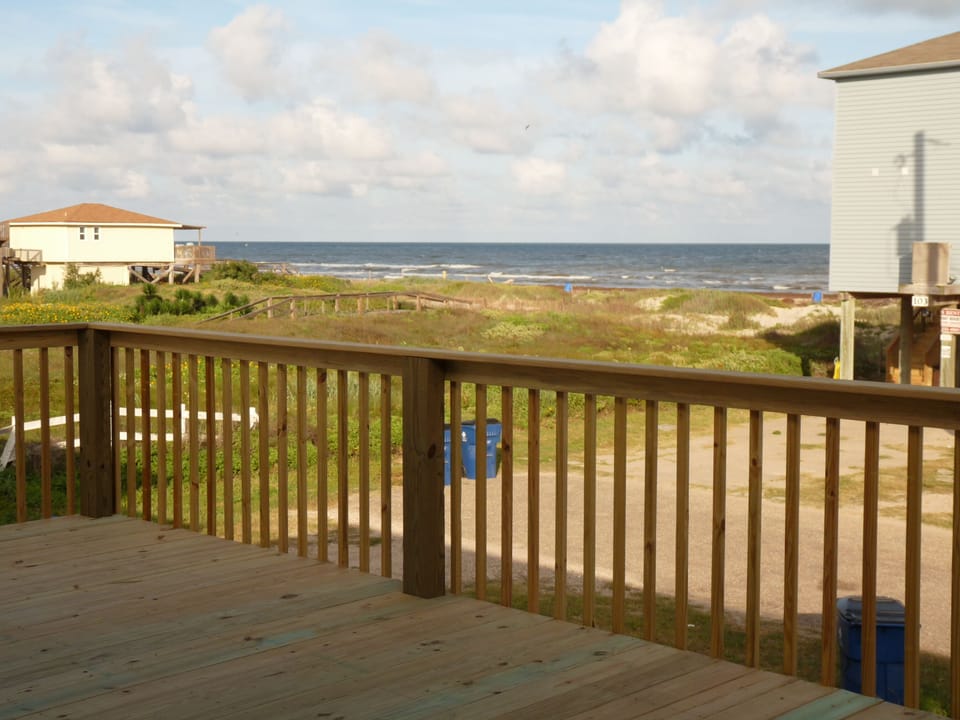 Awesome beach view from the newly extended spacious deck!