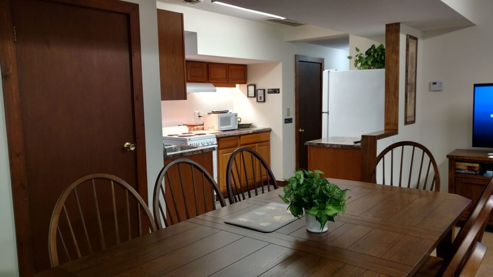 Downstairs Great Room and view of Remodeled Kitchen