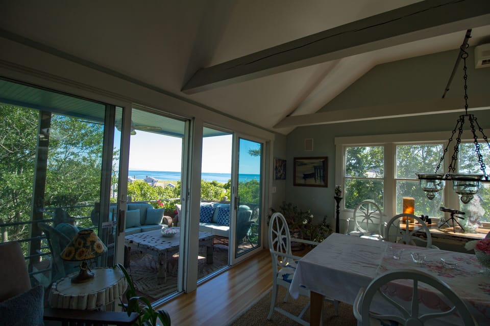 Living Room with outdoor porch seating