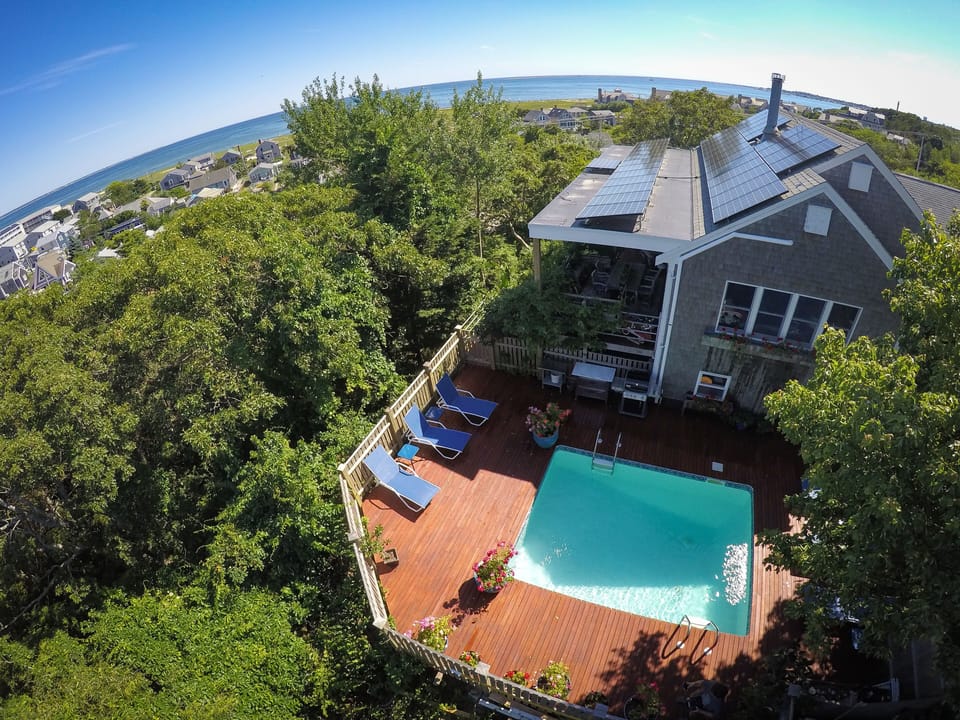 Drone view of the pool