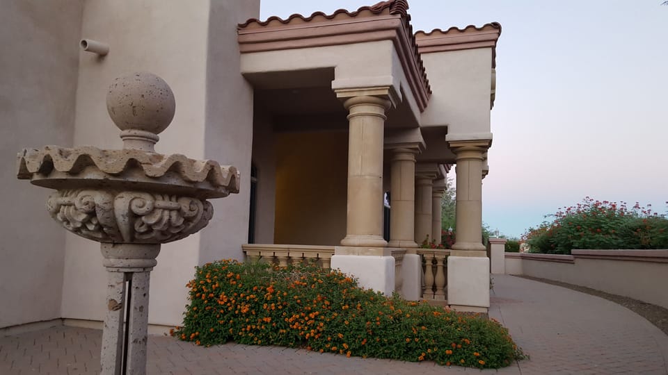 cantera fountain- Front courtyard