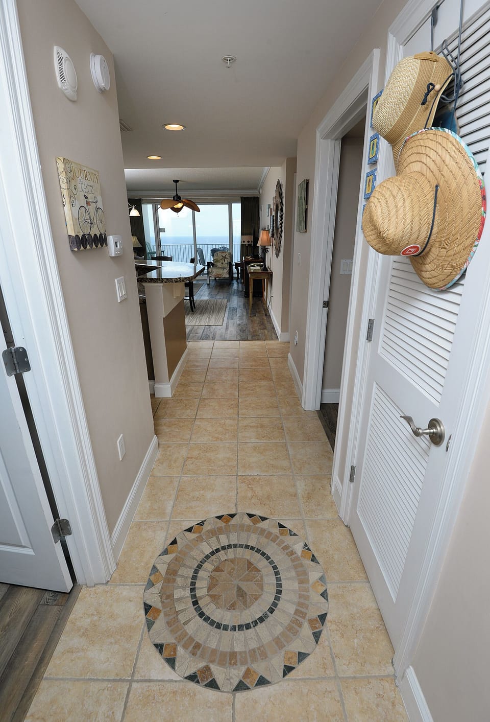Beautiful mosaic tile in the entry