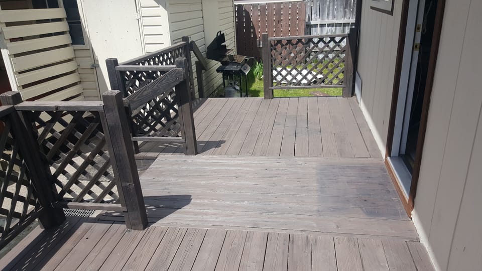 Back Deck Newly Refinished
