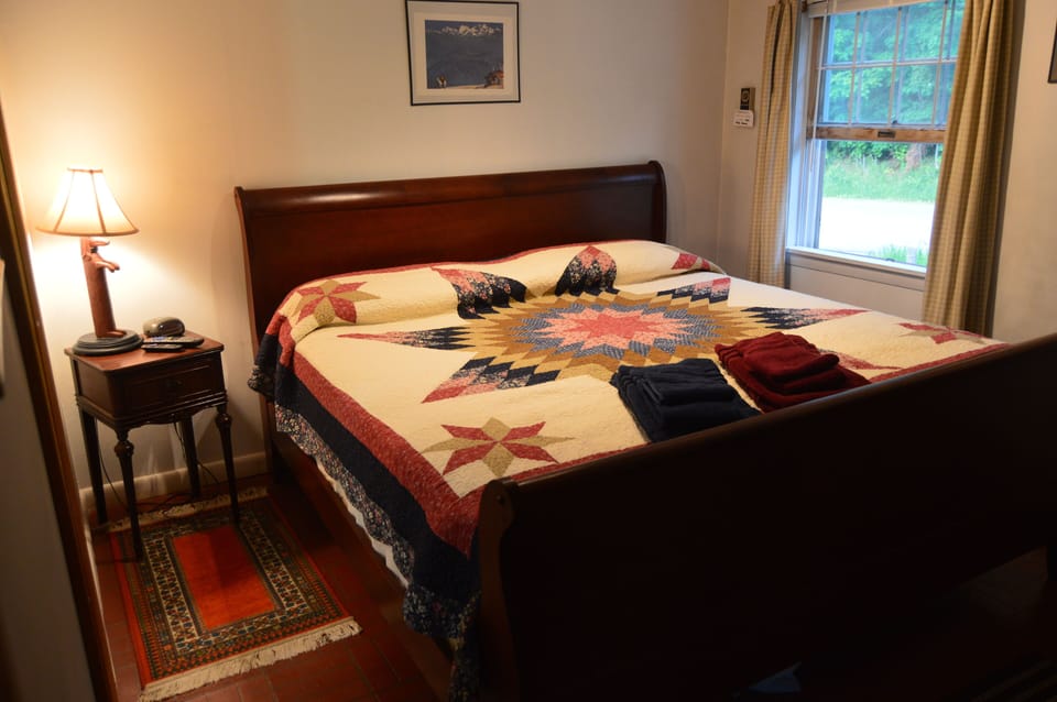 King-Size Plush Bed next to Shower Room.  Roku HDTV w Amazon Prime, Netflix+ DVD