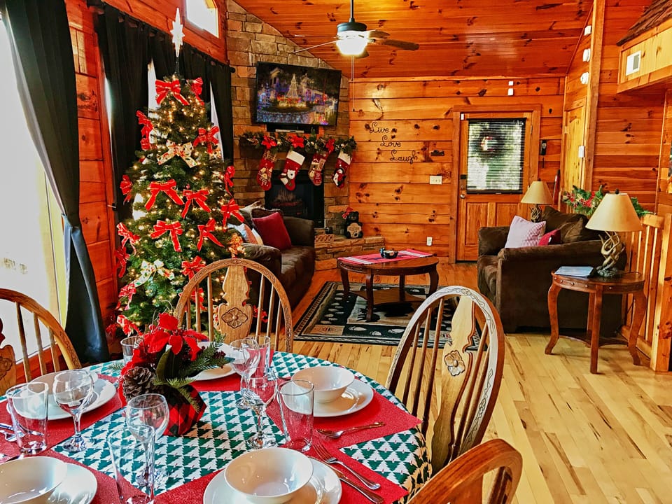 Leafy Fields Living Area during Christmas Season